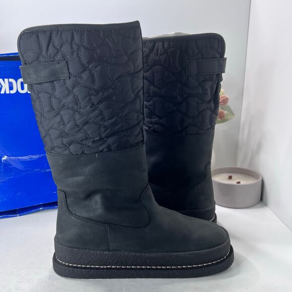 Birkenstock Iskut Leather/Textile Mid Calf Boot Black Women 7/EU38/Men 5 NWB - Picture 6 of 9